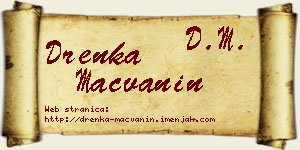 Drenka Mačvanin vizit kartica